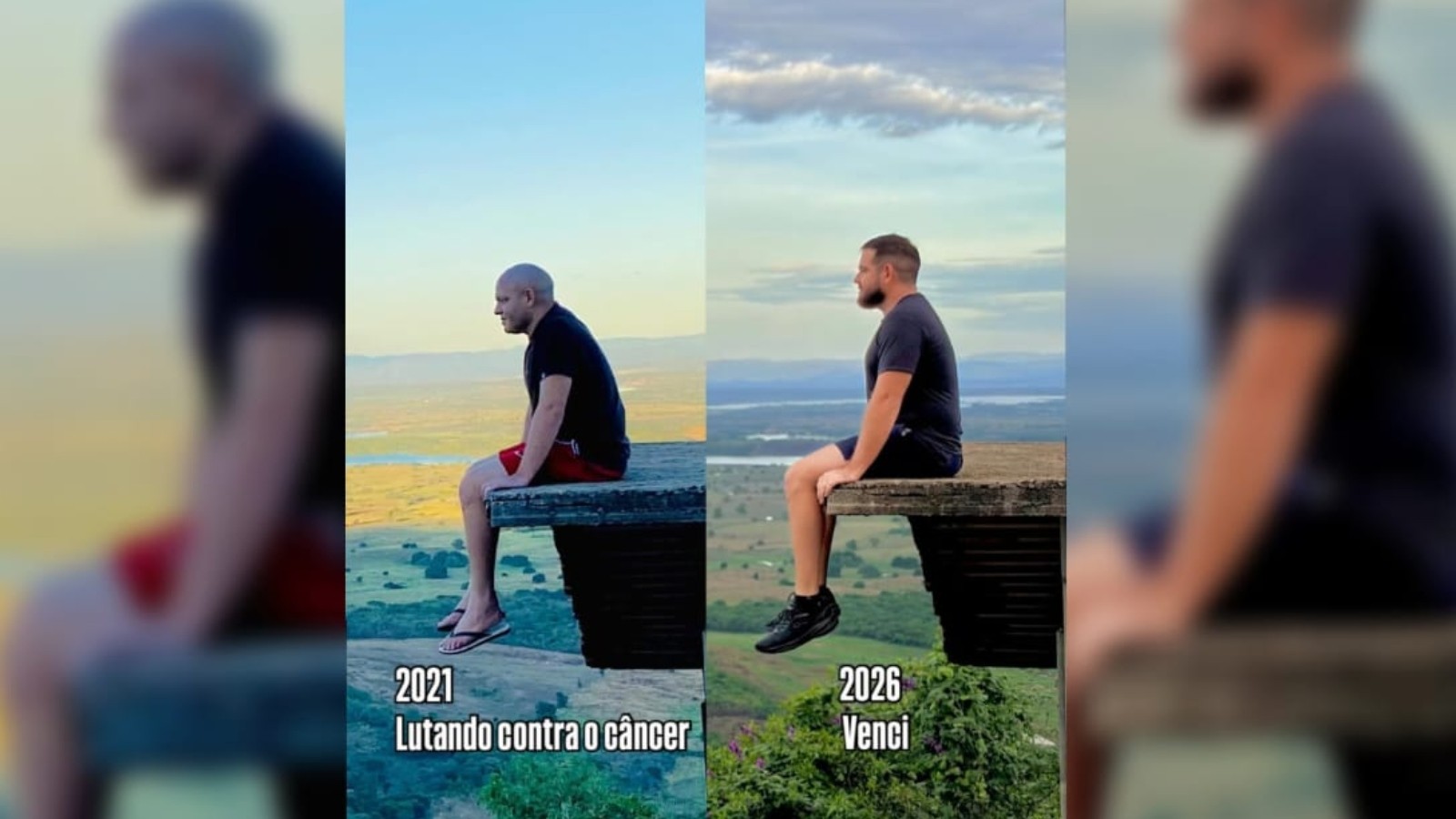 Padre partilha reflexão após superar cancro: imagem antes e depois da remissão torna-se viral